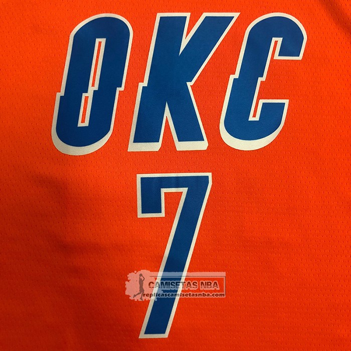 Camiseta Oklahoma City Thunder Darius Bazley NO 7 Statement 2021 Naranja